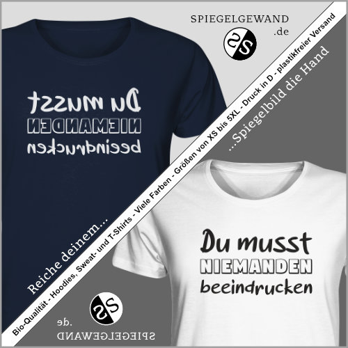 Spiegelgewand - Du musst niemanden beeindrucken