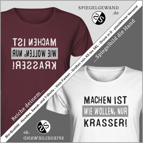 Spiegelgewand - Machen ist wie wollen, nur krasser