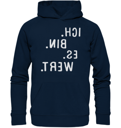 Spiegelgewand - Reiche deinem Spiegelbild die Hand - front organic hoodie 0e2035 1116x 57