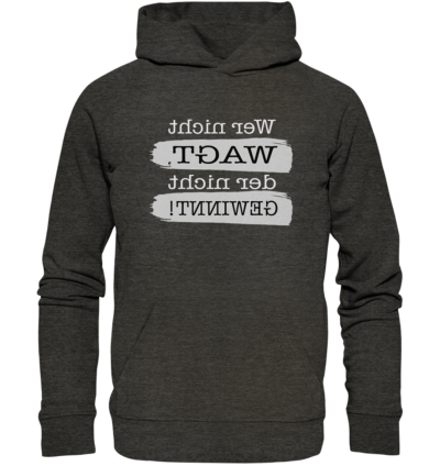 Spiegelgewand - Reiche deinem Spiegelbild die Hand - front organic hoodie 1b1c1a 1116x 82