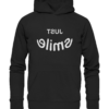 Just smile - Spiegelschrift - Hochwertiger Unisex Bio Hoodie