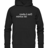 Das Leben ist schön - Spiegelschrift - Hochwertiger Unisex Bio Hoodie
