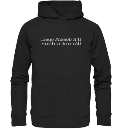 Spiegelgewand - Reiche deinem Spiegelbild die Hand - front organic hoodie 272727 1116x 88