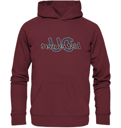 Spiegelgewand - Reiche deinem Spiegelbild die Hand - front organic hoodie 672b34 1116x 11