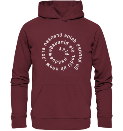 Spiegelgewand - Reiche deinem Spiegelbild die Hand - front organic hoodie 672b34 1116x 2