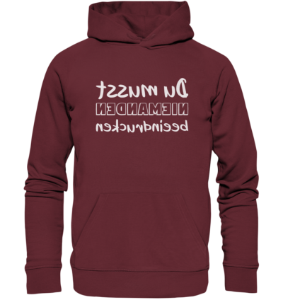 Spiegelgewand - Reiche deinem Spiegelbild die Hand - front organic hoodie 672b34 1116x 22