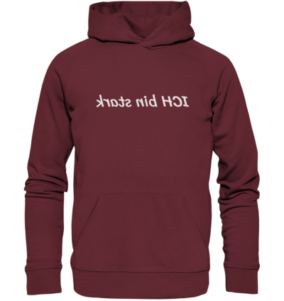 Spiegelgewand - Reiche deinem Spiegelbild die Hand - front organic hoodie 672b34 1116x 56