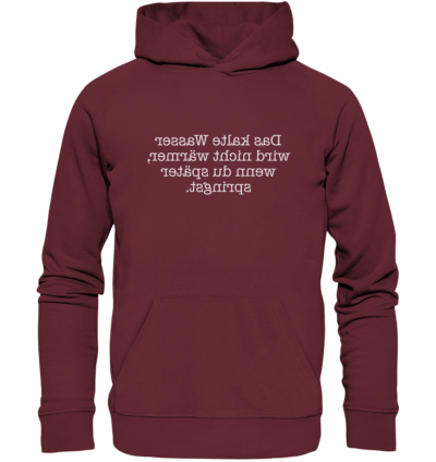 Spiegelgewand - Reiche deinem Spiegelbild die Hand - front organic hoodie 672b34 1116x 75