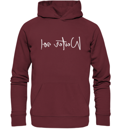 Spiegelgewand - Reiche deinem Spiegelbild die Hand - front organic hoodie 672b34 1116x 85