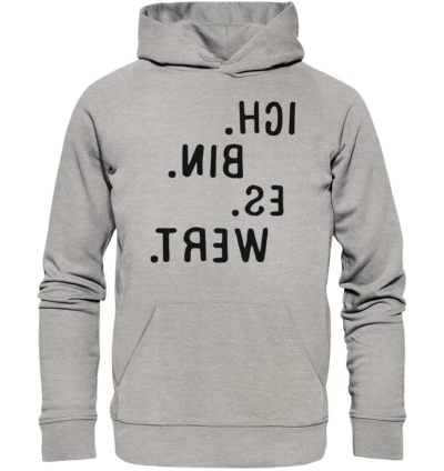Spiegelgewand - Reiche deinem Spiegelbild die Hand - front organic hoodie c2c1c0 1116x 57