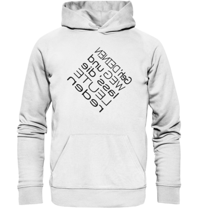 Spiegelgewand - Reiche deinem Spiegelbild die Hand - front organic hoodie f8f8f8 1116x 10