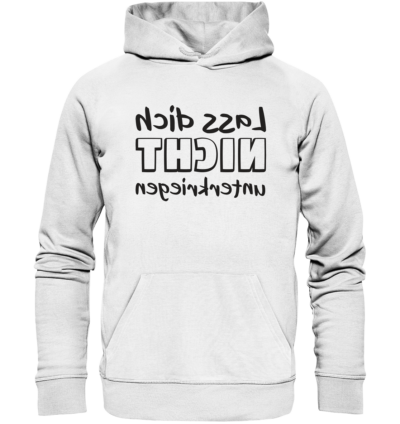 Spiegelgewand - Reiche deinem Spiegelbild die Hand - front organic hoodie f8f8f8 1116x 41