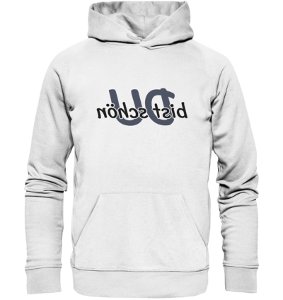 Spiegelgewand - Reiche deinem Spiegelbild die Hand - front organic hoodie f8f8f8 1116x 44