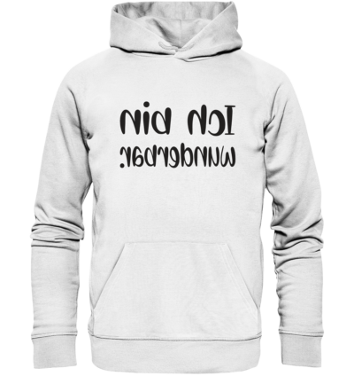 Spiegelgewand - Reiche deinem Spiegelbild die Hand - front organic hoodie f8f8f8 1116x 50