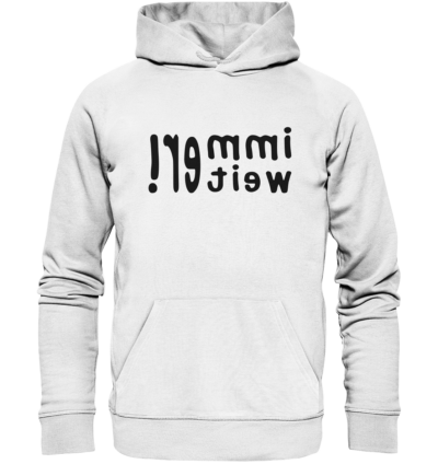 Spiegelgewand - Reiche deinem Spiegelbild die Hand - front organic hoodie f8f8f8 1116x 51