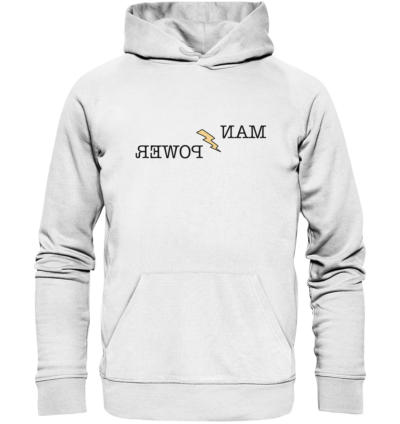 Spiegelgewand - Reiche deinem Spiegelbild die Hand - front organic hoodie f8f8f8 1116x 58
