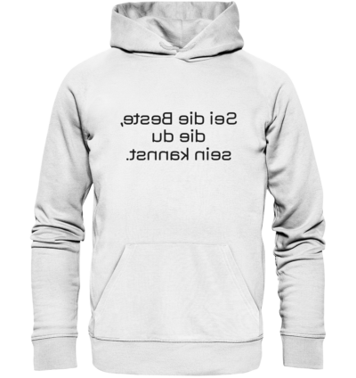 Spiegelgewand - Reiche deinem Spiegelbild die Hand - front organic hoodie f8f8f8 1116x 63