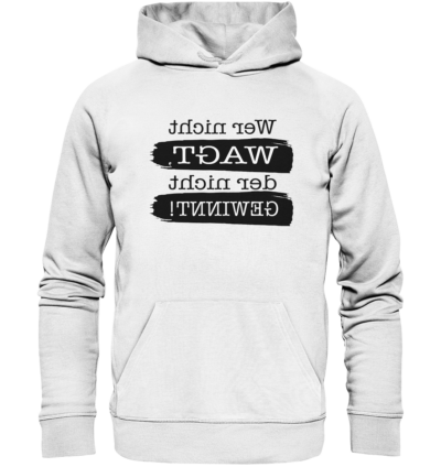 Spiegelgewand - Reiche deinem Spiegelbild die Hand - front organic hoodie f8f8f8 1116x 82