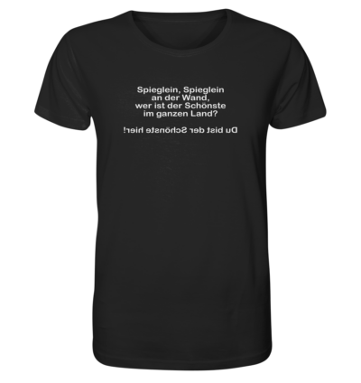 Spiegelgewand - Reiche deinem Spiegelbild die Hand - front organic shirt 272727 1116x 72