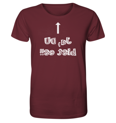 Spiegelgewand - Reiche deinem Spiegelbild die Hand - front organic shirt 672b34 1116x 70