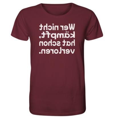 Spiegelgewand - Reiche deinem Spiegelbild die Hand - front organic shirt 672b34 1116x 81