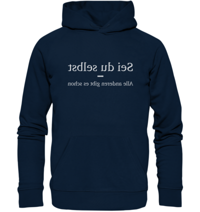 Spiegelgewand - Reiche deinem Spiegelbild die Hand - front organic hoodie 0e2035 1116x