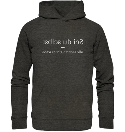Spiegelgewand - Reiche deinem Spiegelbild die Hand - front organic hoodie 1b1c1a 1116x
