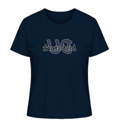 Du bist stark - Spiegelschrift - Damen Bio T-Shirt 11 Spiegelgewand - Reiche deinem Spiegelbild die Hand - front ladies organic shirt 0e2035 1116x 22