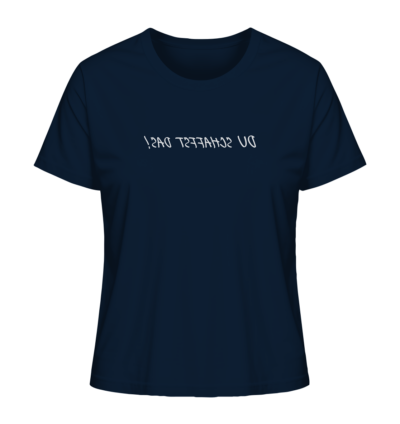 Du schaffst das! - Spiegelschrift - Damen Bio T-Shirt 11 Spiegelgewand - Reiche deinem Spiegelbild die Hand - front ladies organic shirt 0e2035 1116x 78