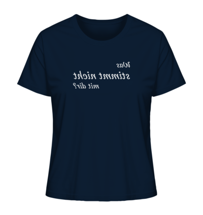 Spiegelgewand - Reiche deinem Spiegelbild die Hand - front ladies organic shirt 0e2035 1116x 87