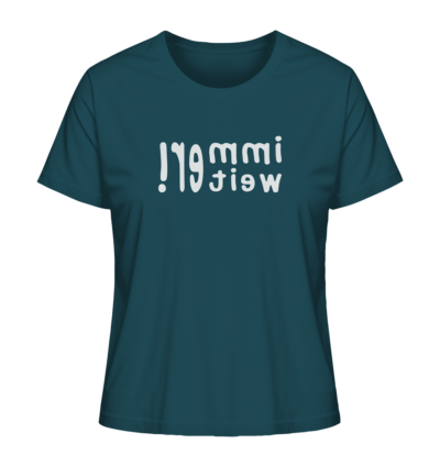 Immer weiter! - Spiegelschrift - Damen Bio T-Shirt 14 Spiegelgewand - Reiche deinem Spiegelbild die Hand - front ladies organic shirt 204d59 1116x 29