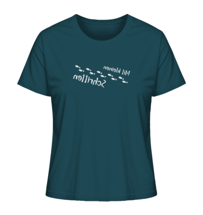 Mit kleinen Schritten - Spiegelschrift - Damen Bio T-Shirt 14 Spiegelgewand - Reiche deinem Spiegelbild die Hand - front ladies organic shirt 204d59 1116x 41