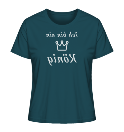 Ich bin ein König - Spiegelschrift - Damen Bio T-Shirt 14 Spiegelgewand - Reiche deinem Spiegelbild die Hand - front ladies organic shirt 204d59 1116x 71