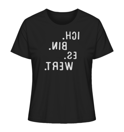 Spiegelgewand - Reiche deinem Spiegelbild die Hand - front ladies organic shirt 272727 1116x 12