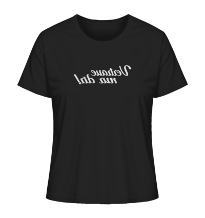 Vertraue nur dir! - Spiegelschrift - Damen Bio T-Shirt 9 Spiegelgewand - Reiche deinem Spiegelbild die Hand - front ladies organic shirt 272727 1116x 38