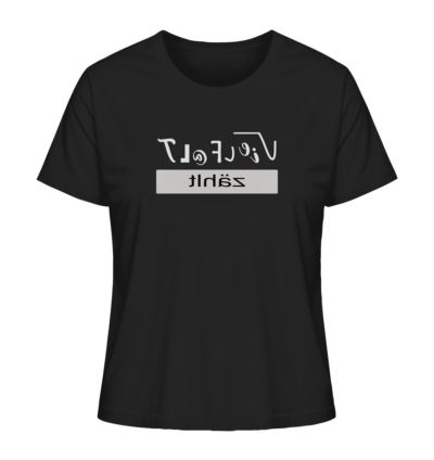 Vielfalt zählt - Spiegelschrift - Damen Bio T-Shirt 9 Spiegelgewand - Reiche deinem Spiegelbild die Hand - front ladies organic shirt 272727 1116x 79