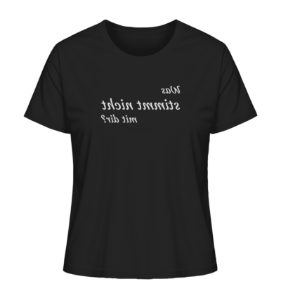 Spiegelgewand - Reiche deinem Spiegelbild die Hand - front ladies organic shirt 272727 1116x 88