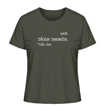 Spiegelgewand - Reiche deinem Spiegelbild die Hand - front ladies organic shirt 545348 1116x