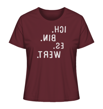 Spiegelgewand - Reiche deinem Spiegelbild die Hand - front ladies organic shirt 672b34 1116x 12