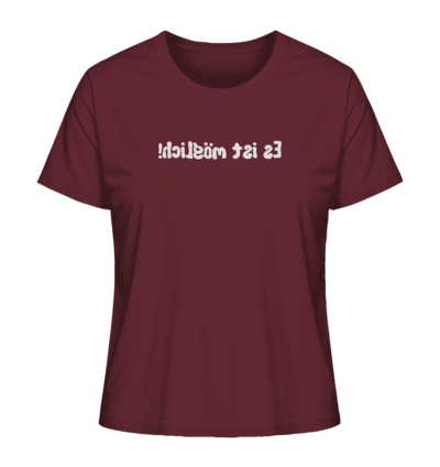 Spiegelgewand - Reiche deinem Spiegelbild die Hand - front ladies organic shirt 672b34 1116x 15