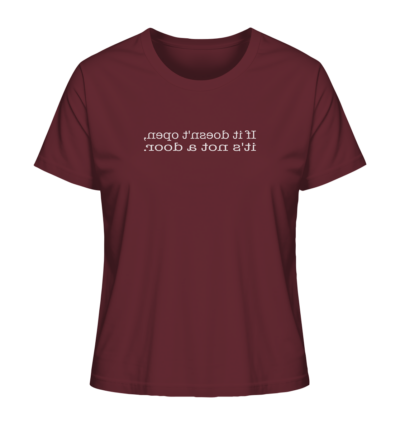 Spiegelgewand - Reiche deinem Spiegelbild die Hand - front ladies organic shirt 672b34 1116x 24