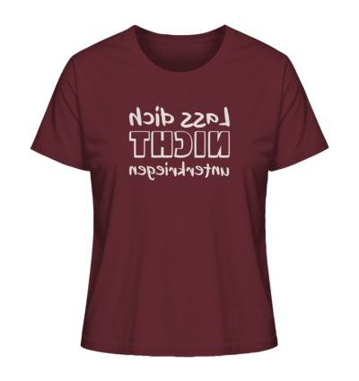 Lass dich nicht unterkriegen - Spiegelschrift - Damen Bio T-Shirt 10 Spiegelgewand - Reiche deinem Spiegelbild die Hand - front ladies organic shirt 672b34 1116x 37