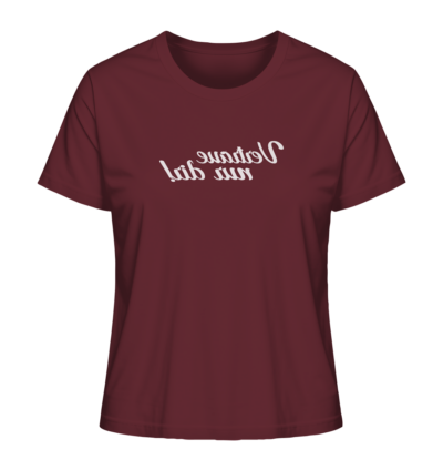 Vertraue nur dir! - Spiegelschrift - Damen Bio T-Shirt 10 Spiegelgewand - Reiche deinem Spiegelbild die Hand - front ladies organic shirt 672b34 1116x 38