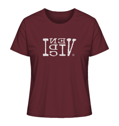 VENI VIDI VICI - Spiegelschrift - Damen Bio T-Shirt 10 Spiegelgewand - Reiche deinem Spiegelbild die Hand - front ladies organic shirt 672b34 1116x 86