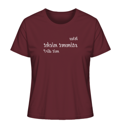 Spiegelgewand - Reiche deinem Spiegelbild die Hand - front ladies organic shirt 672b34 1116x 87