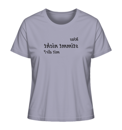 Spiegelgewand - Reiche deinem Spiegelbild die Hand - front ladies organic shirt b0aec2 1116x