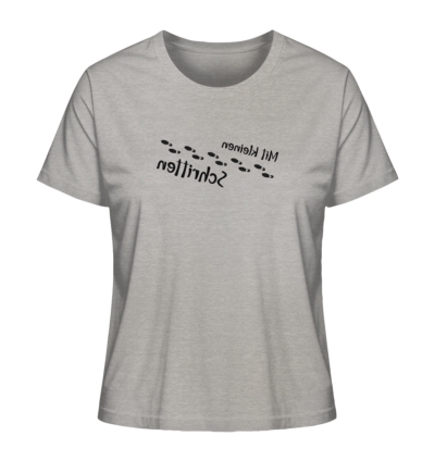 Mit kleinen Schritten - Spiegelschrift - Damen Bio T-Shirt 12 Spiegelgewand - Reiche deinem Spiegelbild die Hand - front ladies organic shirt c2c1c0 1116x 41