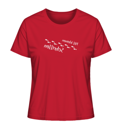 Mit kleinen Schritten - Spiegelschrift - Damen Bio T-Shirt 13 Spiegelgewand - Reiche deinem Spiegelbild die Hand - front ladies organic shirt cb1f34 1116x 41