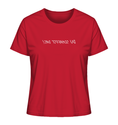 Du schaffst das! - Spiegelschrift - Damen Bio T-Shirt 13 Spiegelgewand - Reiche deinem Spiegelbild die Hand - front ladies organic shirt cb1f34 1116x 78