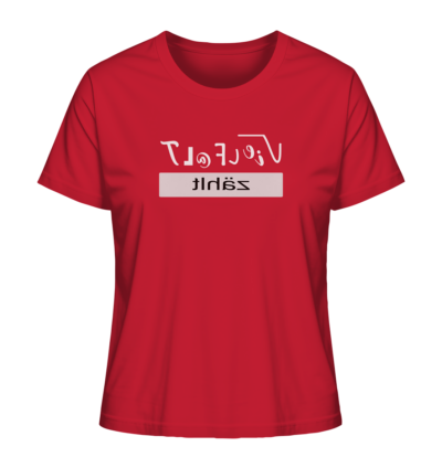 Vielfalt zählt - Spiegelschrift - Damen Bio T-Shirt 13 Spiegelgewand - Reiche deinem Spiegelbild die Hand - front ladies organic shirt cb1f34 1116x 79